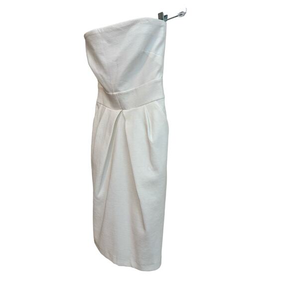 Banana Republic White Strapless Dress Size: 0 (Extra Small) Wedding Rehearsal - Picture 4 of 8